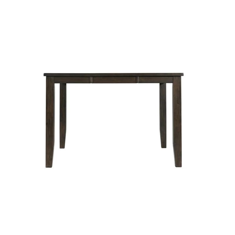 Acacia Wood 54'' Square Extendable Counter Height Dining Table in Warm Brown