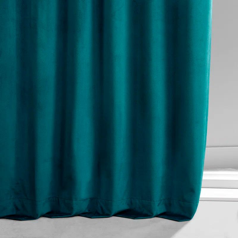 Loria Plush Velvet 100% Blackout Curtains For Bedroom, Living Room - Single Panel