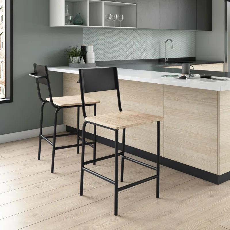 Counter Stool with Metal Frame