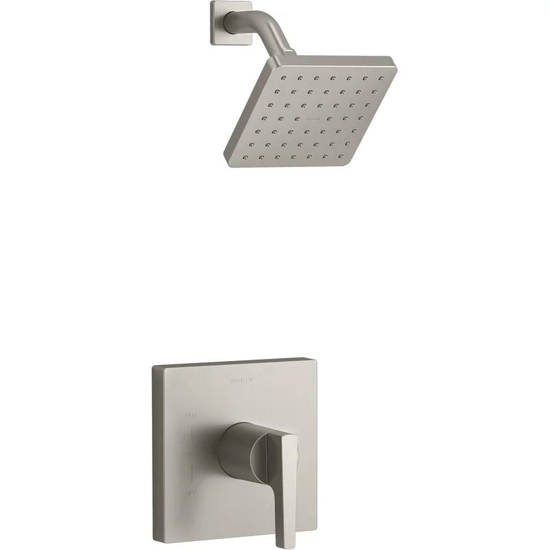 Honesty Square Chrome 4" Wall Mounted Shower Head with ADA Compliance