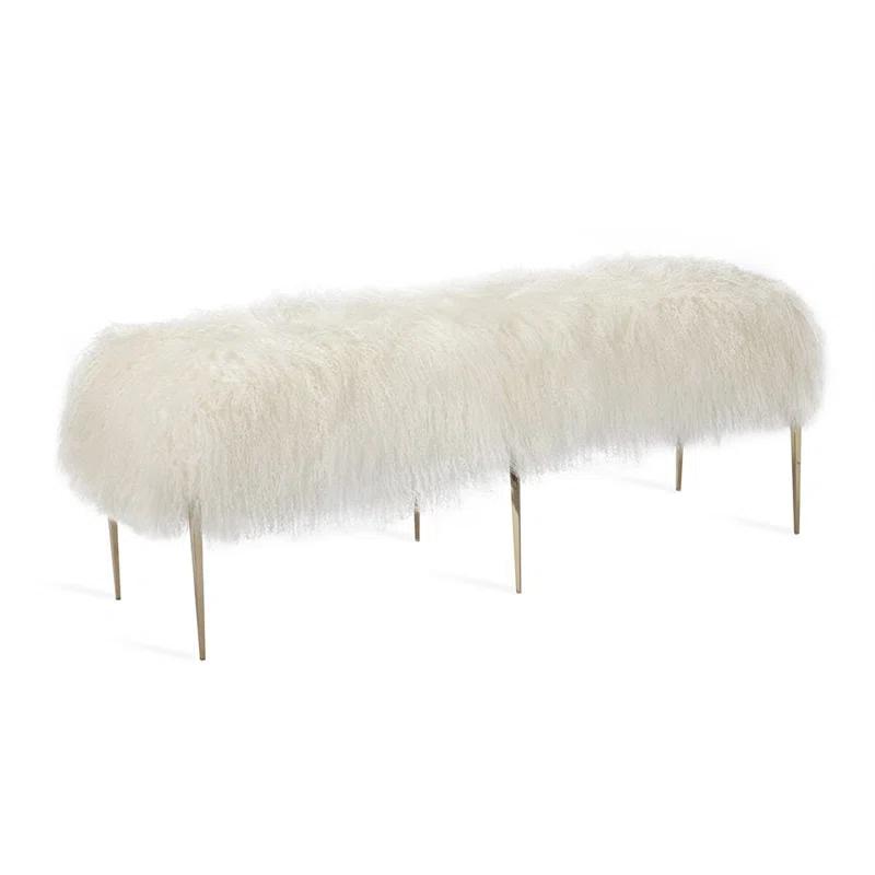 Stiletto Wool Upholstered Bench