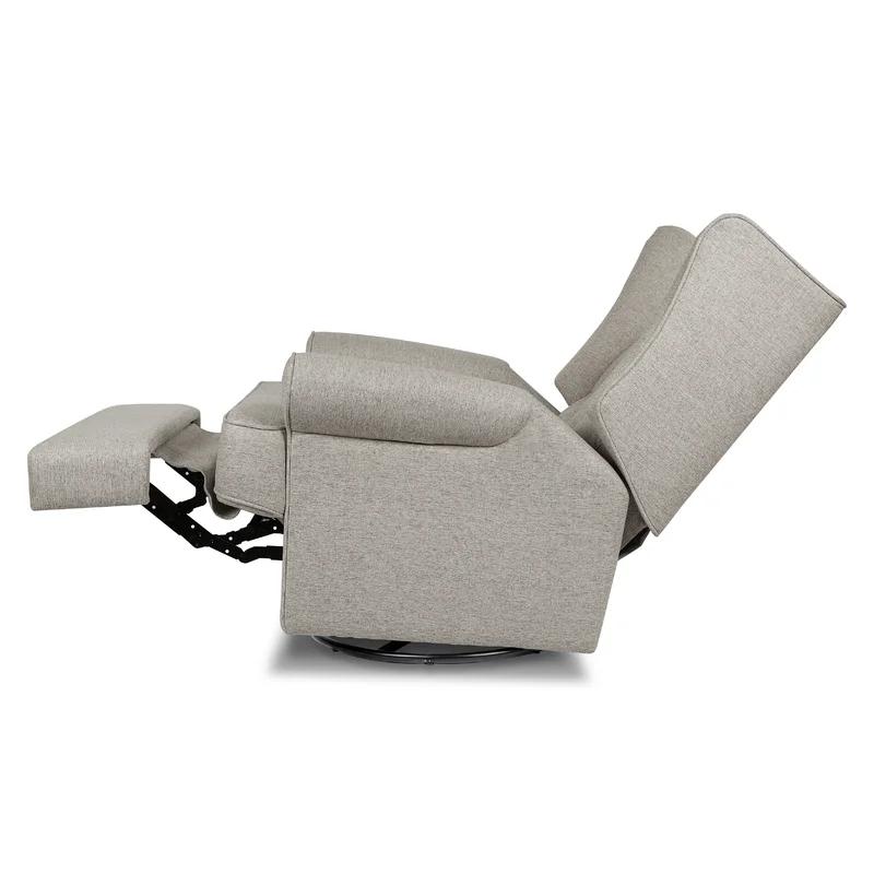 Harbour Performance Grey Eco-Weave Tufted Swivel Recliner