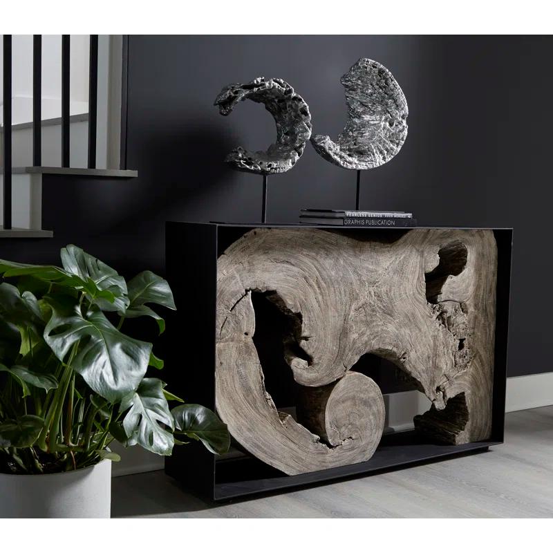 Cast Eroded Circle on Stand