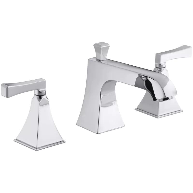 Memoirs Stately Polished Chrome Double Handle Widespread Bathroom Faucet