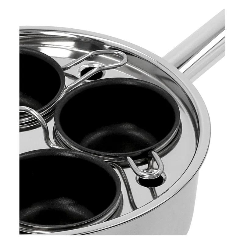 Demeyere Resto 4-cup Stainless Steel Egg Poacher Set