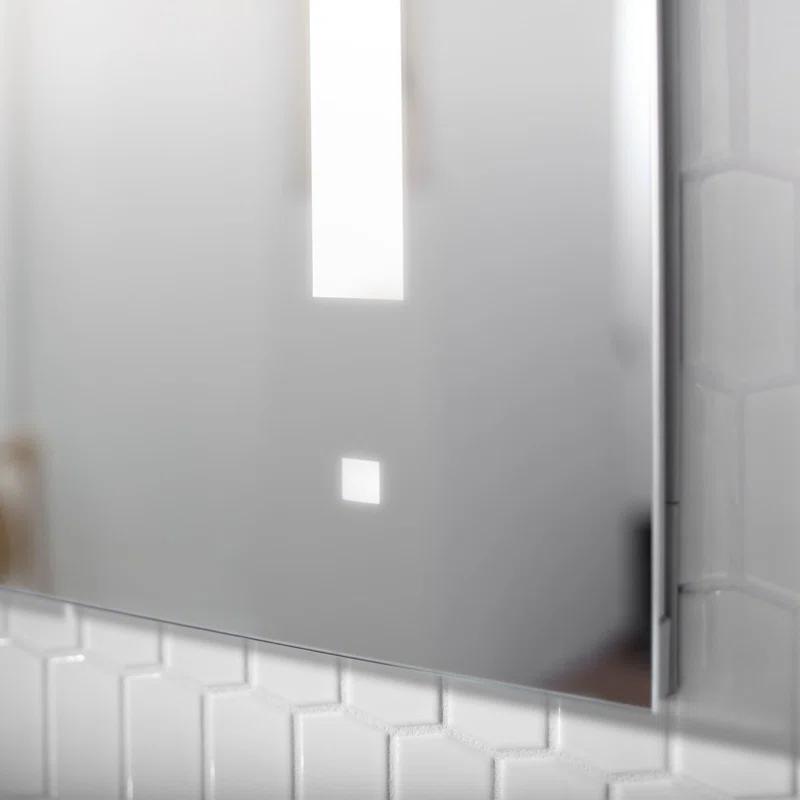 AiO Recessed Frameless Medicine Cabinet with 3 Adjustable Shelves and LED Lighting