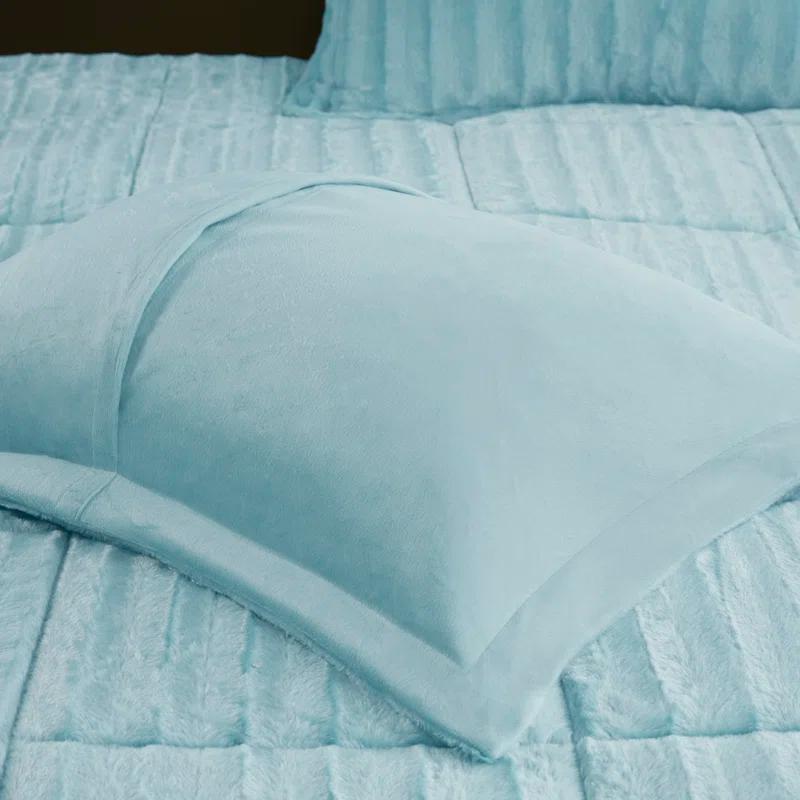 Madison Park Duke Faux Fur 3 Piece Comforter Set