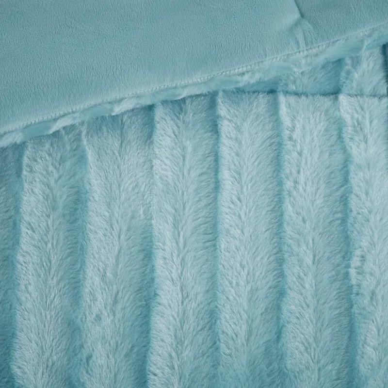 Madison Park Duke Faux Fur 3 Piece Comforter Set