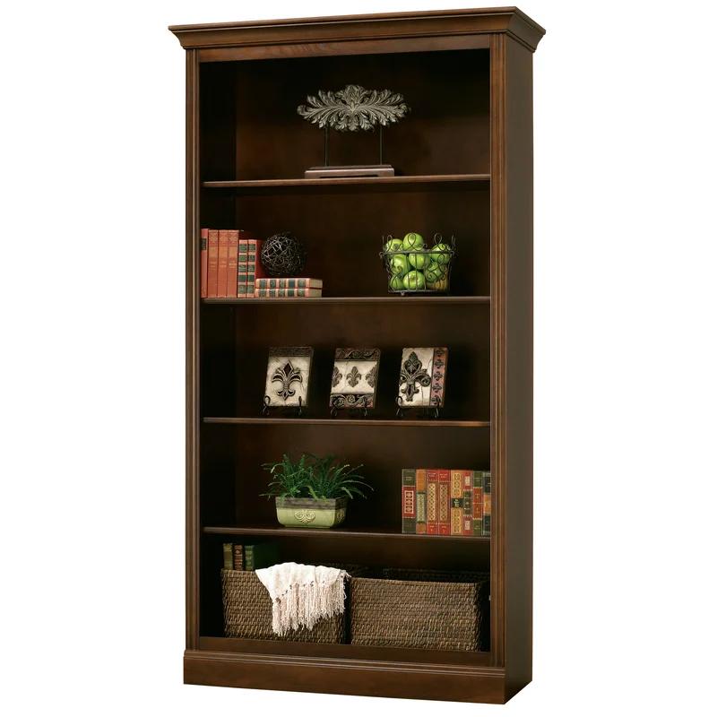 Saratoga Cherry Contemporary Adjustable Wood Bookcase