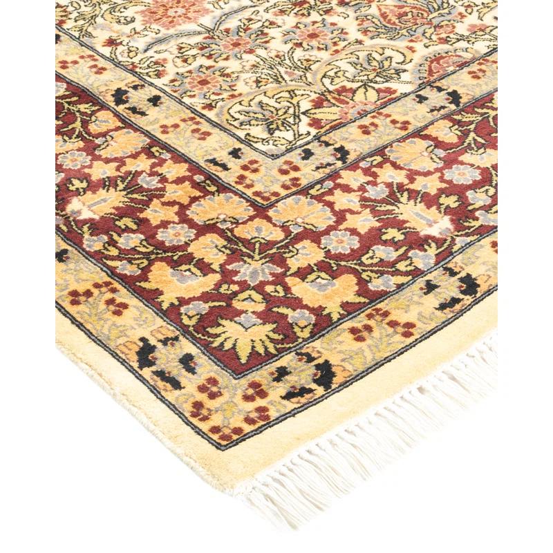 Solo Rugs Classic One-of-a-Kind Hand-Knotted Yellow/Blue/Red Area Rug 4'7" x 7'3" & Reviews | Perigold