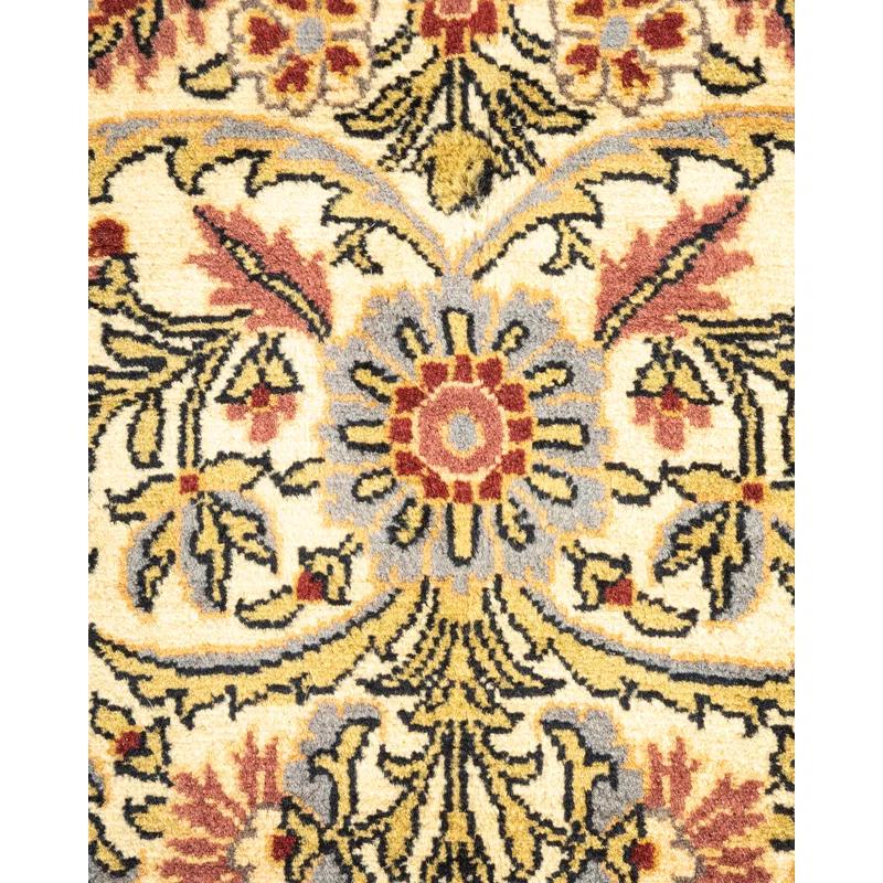 Solo Rugs Classic One-of-a-Kind Hand-Knotted Yellow/Blue/Red Area Rug 4'7" x 7'3" & Reviews | Perigold