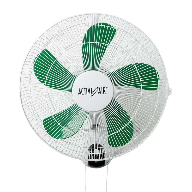 Active Air 16" Stainless Steel Hydroponic Oscillating Fan with Wall Mount