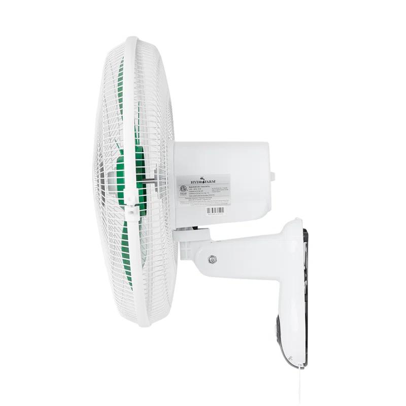 Active Air 16" Stainless Steel Hydroponic Oscillating Fan with Wall Mount