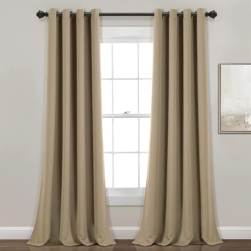 Lush Decor Insulated Polyester Blackout Curtain Pair (Set of 2)