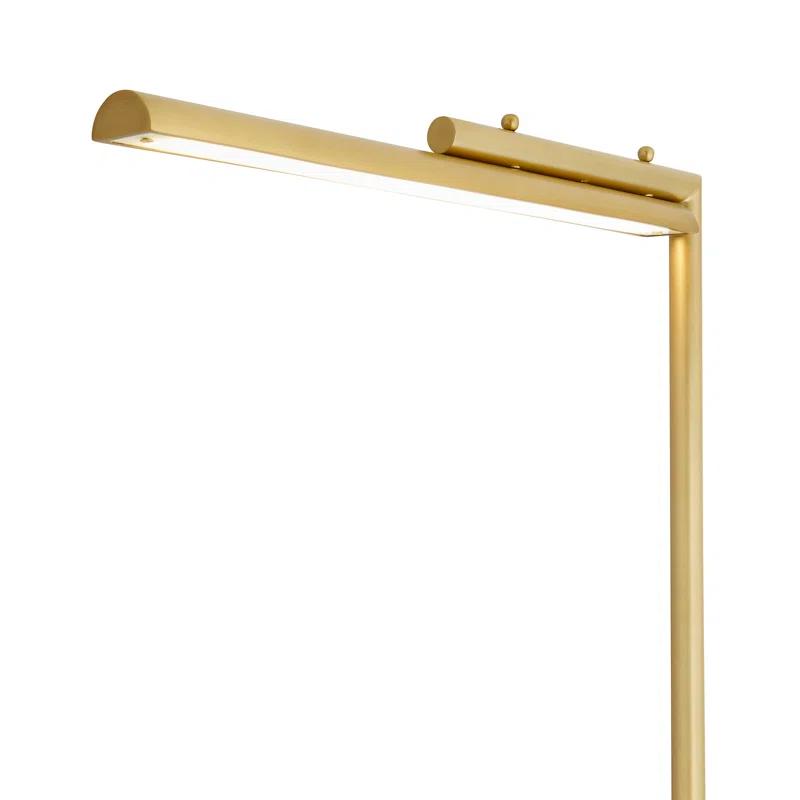 Lawden 58'' Antique Brass LED Task Floor Lamp