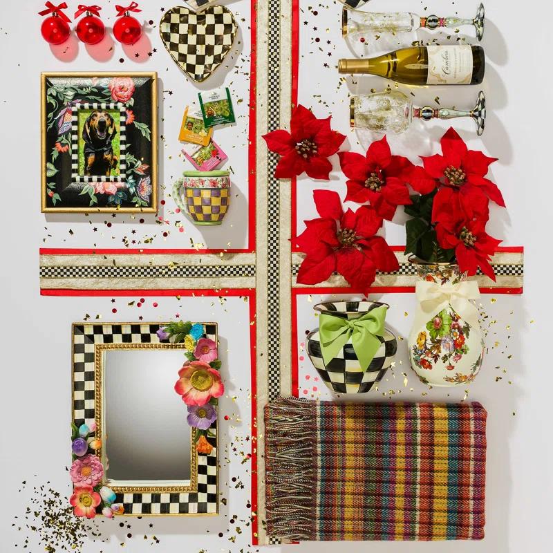 MacKenzie-Childs Courtly Check® Fluted Heart Plate