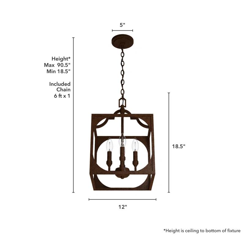 Highland Hill 4 - Light Lantern Square / Rectangle Chandelier