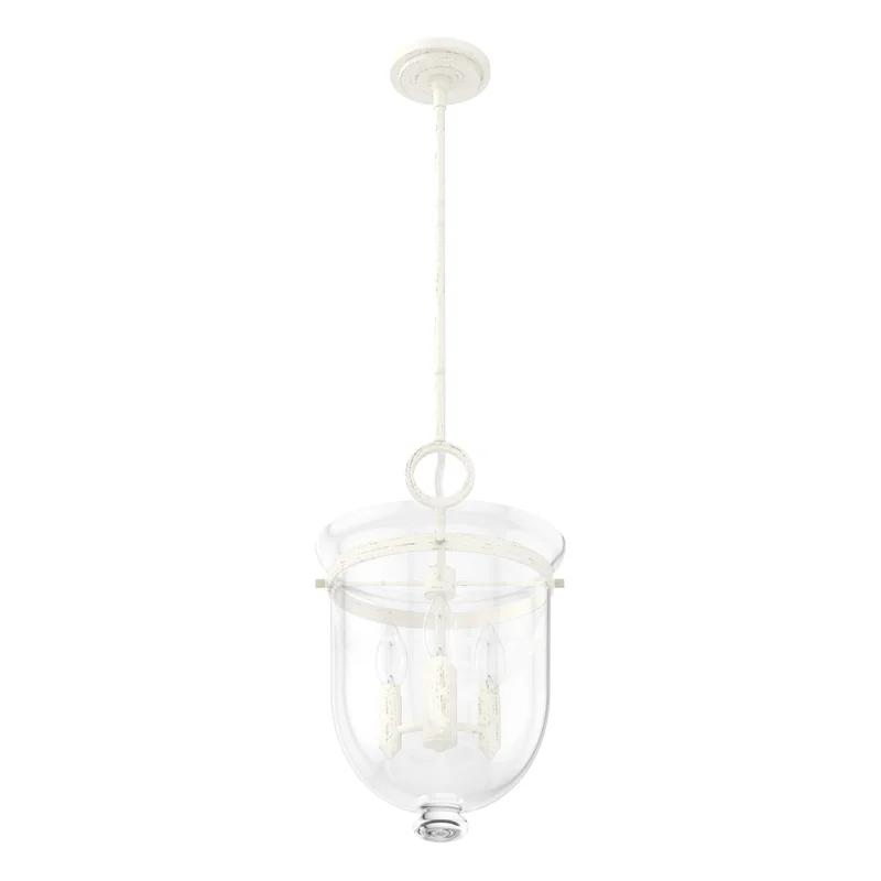 Belltown Transitional 3-Light White Glass Urn Pendant