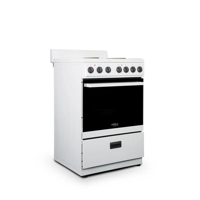 Premium Levella 24" 2.7 Cubic Feet Smart Electric Free Standing Range with 4 Burners