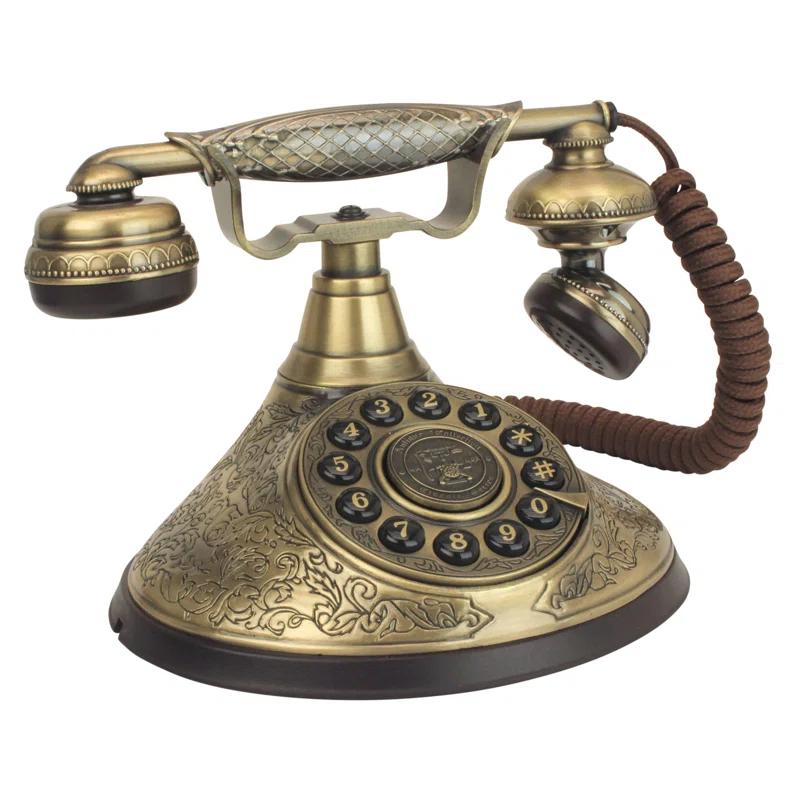 Versailles Palace Antique Brass 6" Corded Telephone