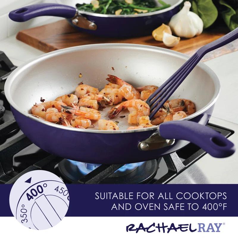 Rachael Ray Rachael Ray Create Delicious Aluminum Nonstick Cookware Induction Cookware Set, 13-Piece