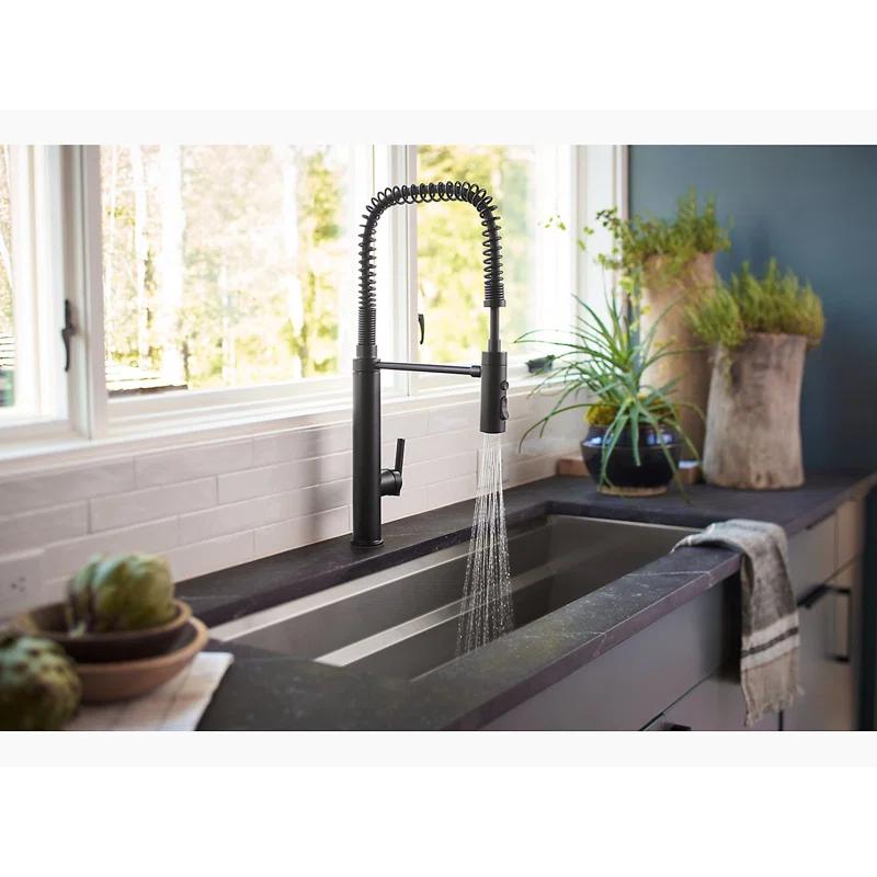 Kohler Purist® Single Handle Semi-Professional Pre-Rinse Kitchen Faucet with Pull Down Sprayer