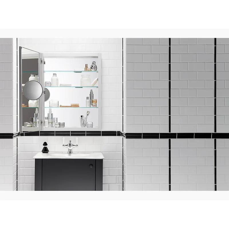 Verdera Sleek 30" Aluminum Frameless Medicine Cabinet with Adjustable Shelves