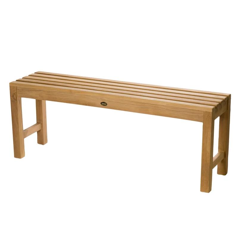 Elegant Teak Spa Shower Bench with Safety Design