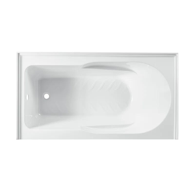 Concorde 60" x 32" Acrylic Glossy White, Alcove, Integral, Apron Bathtub