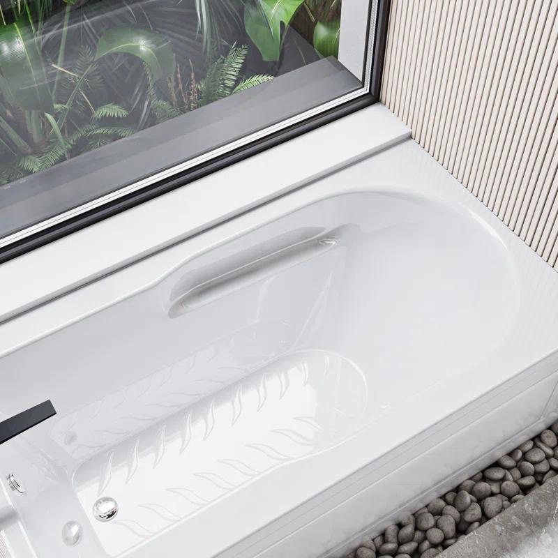 Concorde 60" x 32" Acrylic Glossy White, Alcove, Integral, Apron Bathtub
