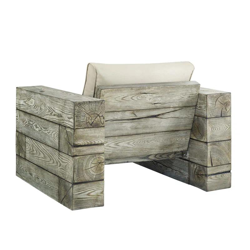 Modway Manteo Rustic Coastal Outdoor Patio Lounge Armchair by Modway