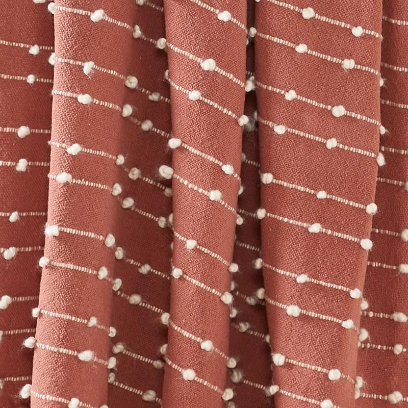 Lana Rustic Cotton Knit 60'' x 70'' Reversible Throw - Rust