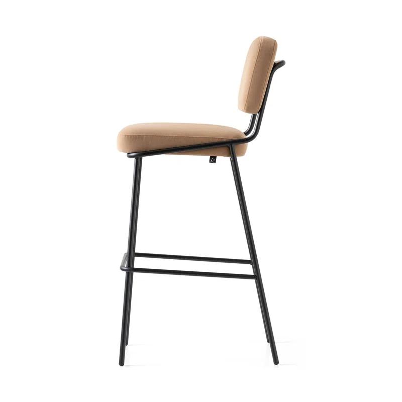 Sixty Upholstered Counter Stool with Metal Frame
