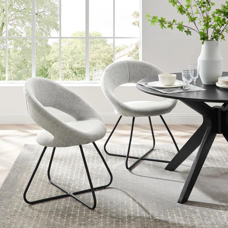 Modway Modway Nouvelle Upholstered Fabric Dining Chair Set of 2