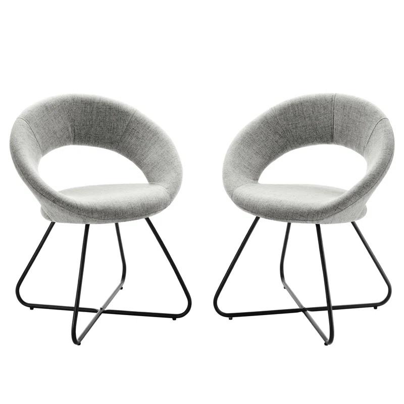 Modway Modway Nouvelle Upholstered Fabric Dining Chair Set of 2
