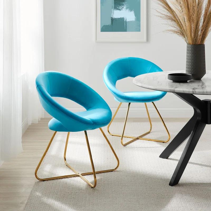 Modway Nouvelle Upholstered Fabric Dining Chair Set of 2