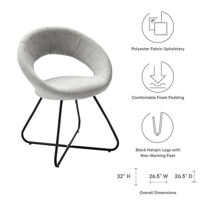 Modway Modway Nouvelle Upholstered Fabric Dining Chair Set of 2