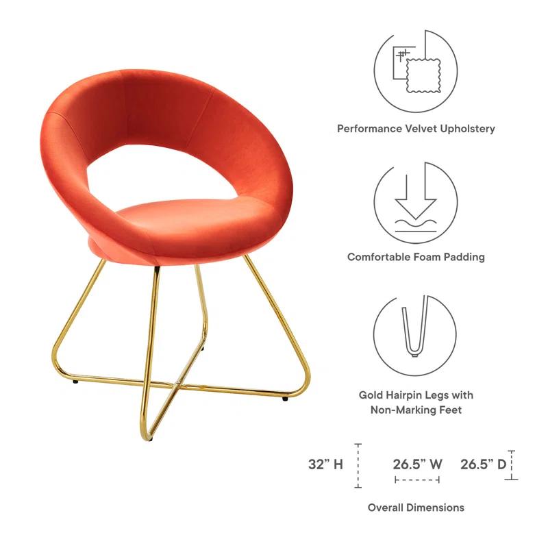 Modway Modway Nouvelle Upholstered Fabric Dining Chair Set of 2