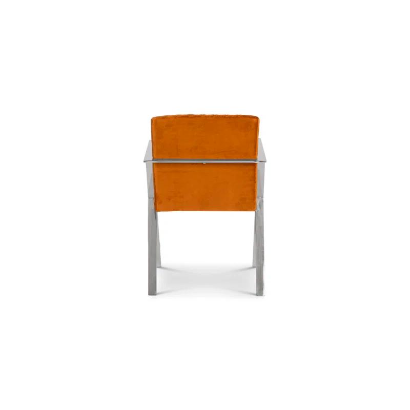 Allure Upholstered Arm Chair in Orange