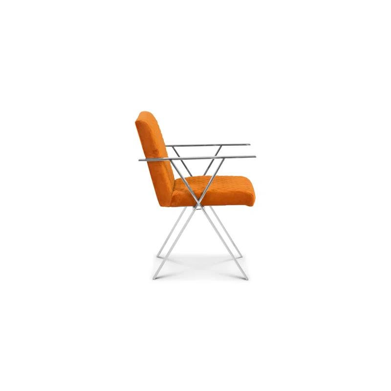 Allure Upholstered Arm Chair in Orange