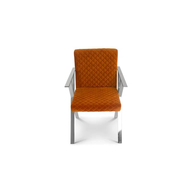 Allure Upholstered Arm Chair in Orange