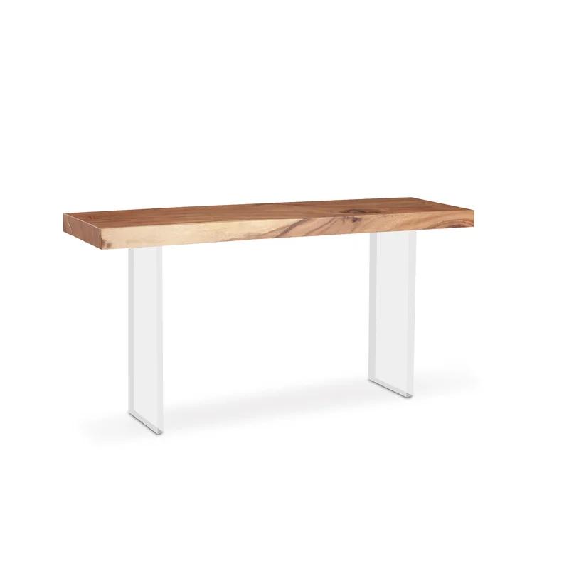 Acacia Wood & Solid Acrylic 60" Modern Console Table