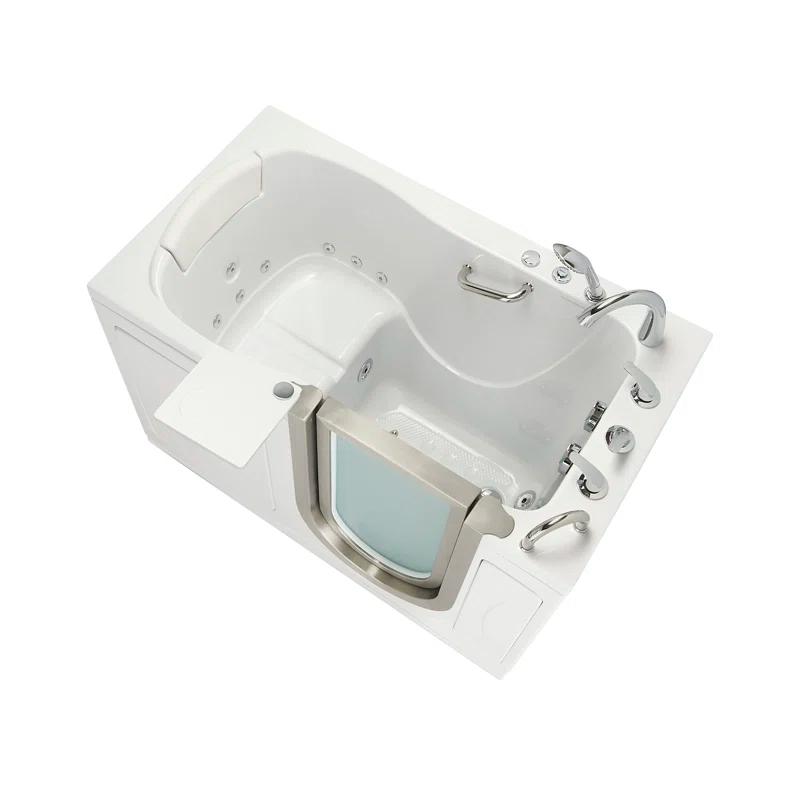 Royal 32"x52" Acrylic Hydro Massage Walk-In Bathtub, Heated Seat, Fast Fill Faucet, 2" Dual Drain