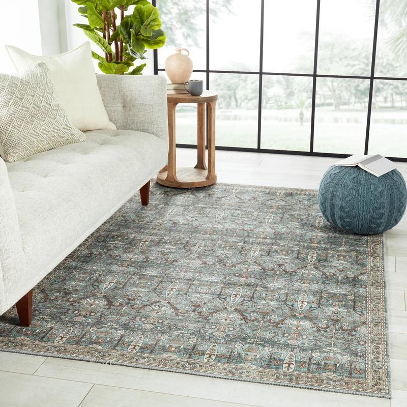 Ivory Trellis 6' x 9' Reversible Synthetic Area Rug