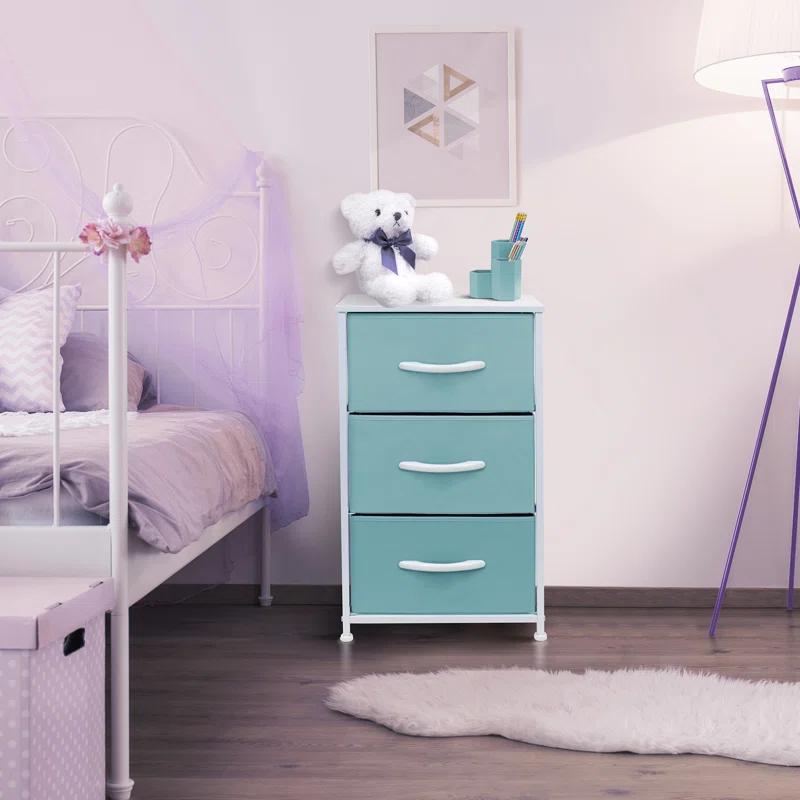 Sorbus Sorbus 3 Drawers Nightstand with Steel Frame and Wood Top