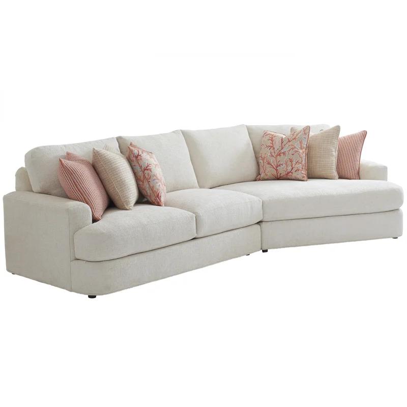Palm Desert 2-Piece Beige Fabric Sectional Sofa