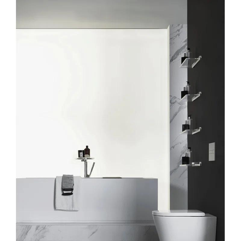 Amber Transparent Methacrylate Floating Wall Shelf