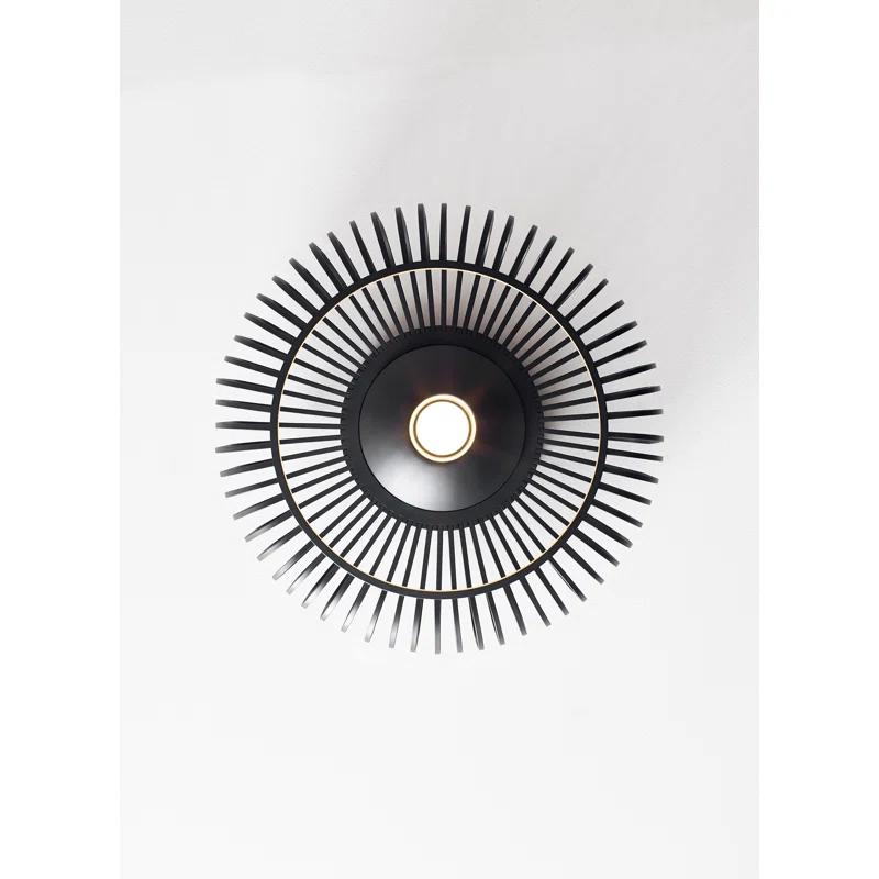 Kai Nightshade Black 15" LED Flush Mount for Indoor/Outdoor