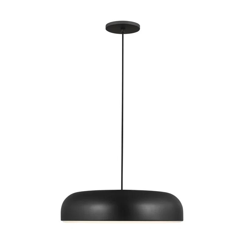 Kosa Nightshade Black 18" LED Dome Pendant for Indoor/Outdoor