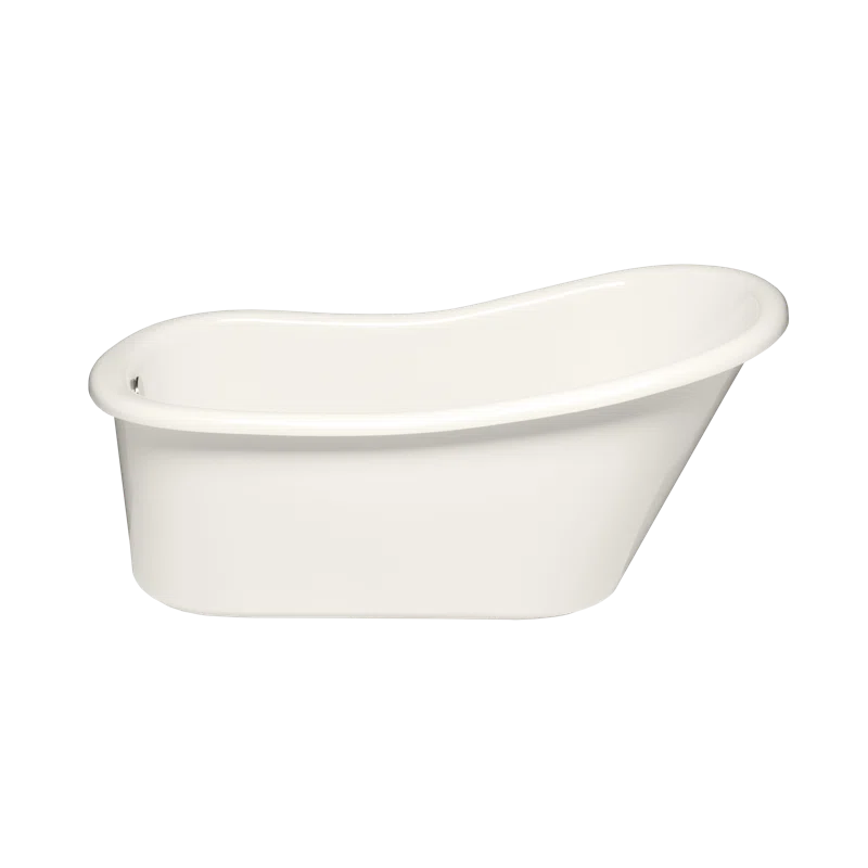 Glass 60" x 29" Freestanding Soaking Acrylic Bathtub